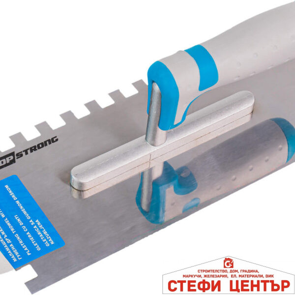 Маламашка гумена дръжка 280х120mm с гребен TopStrong