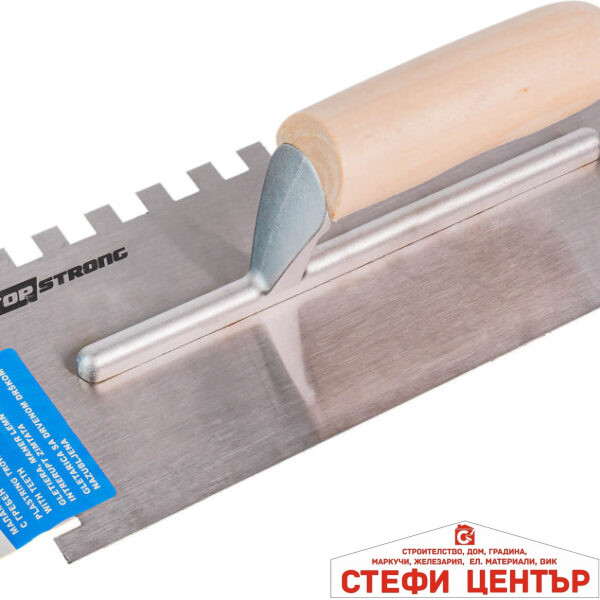 Маламашка дървена дръжка 280х120mm с гребен TopStrong