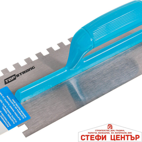 Маламашка пластмасова дръжка 280х120mm с гребен TopStrong