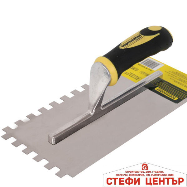 Маламашка пластмасова дръжка 280х130mm с гребен 8x8 Topmaster Professional