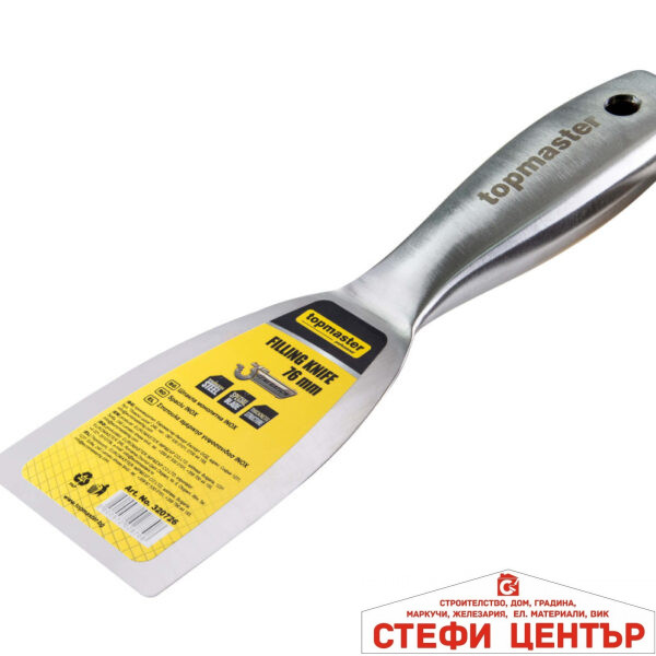 Шпакла монолитна INOX 76мм Topmaster Professional