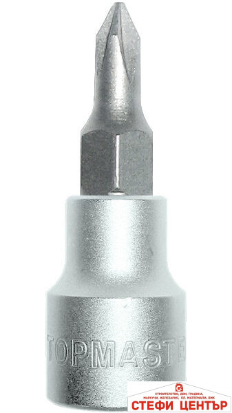 Вложка 1/4" с накр. кръстат PH1x37mm CR-V Topmaster Professional