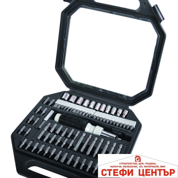 Отвертка-тресчотка с накрайници и вложки к-т 78 части Basic Skillco