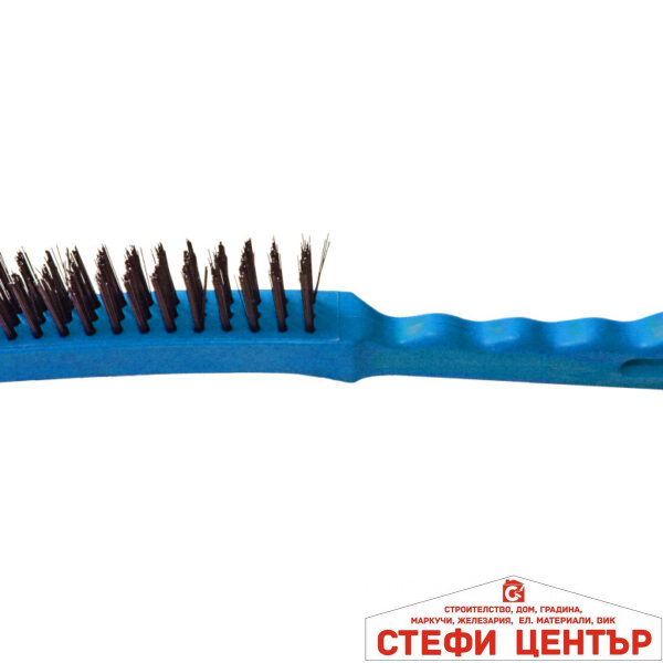 Четка телена пластм. дръжка 3 реда Basic Skillco