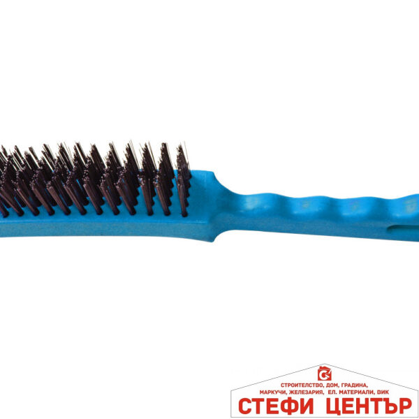 Четка телена пластм. дръжка 4 реда Basic Skillco