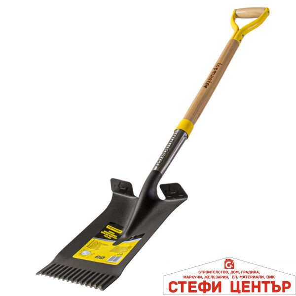 Лопата квадрат с педал и дървена дръжка 1150mm Topmaster Professional
