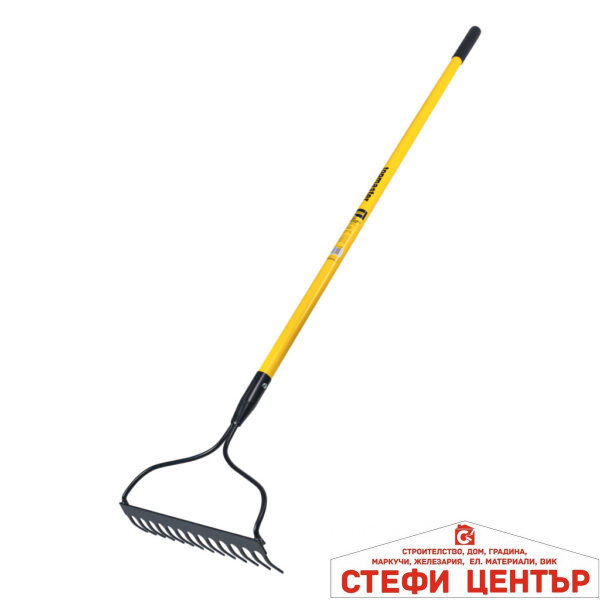 Гребло с дръжка фибростъкло 14 зъба усилено 1400 mm Topmaster Professional