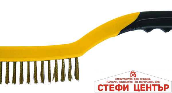 Четка телена 3 реда месинг със стъргало 350mm Topmaster Professional