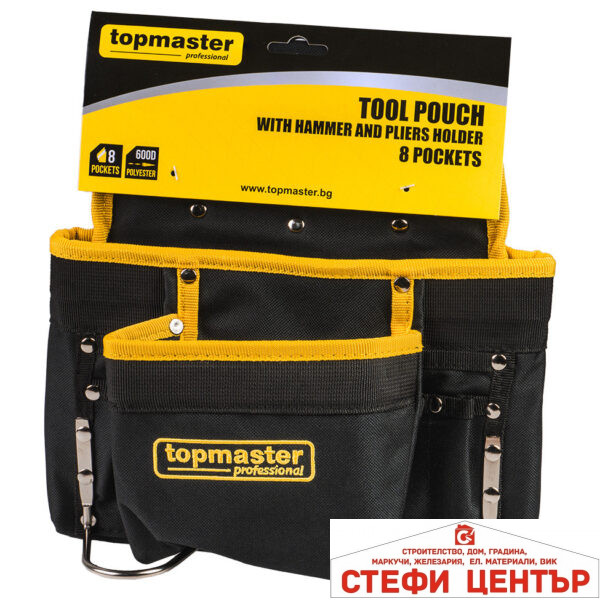 Джоб за инструменти 8 отделения - държач за чук и клещи Topmaster Professional