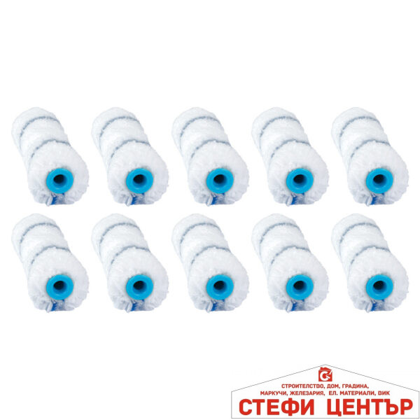 Валяк мини микрофибър 100х25x6mm кутия 10бр. TopStrong