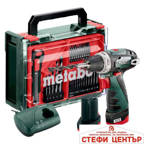 Винтоверт акум. 12V 34Nm METABO POWERMAXX BS 2x2Ah SET
