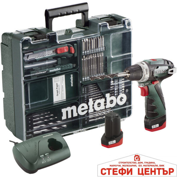 Винтоверт акум. 10.8V 34Nm METABO POWERMAXX BS 2x2Ah SET