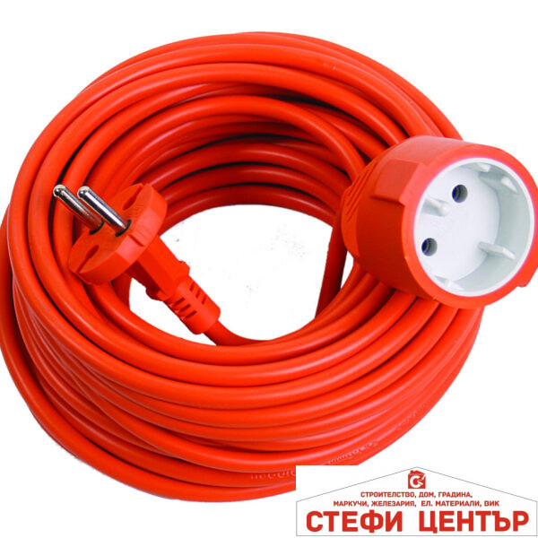 Удължител оранжев 15m 2x1mm2 MK