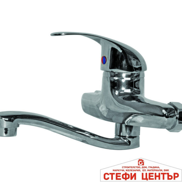 Смесител "S" лебедка едноръкохватков къс чучур TopChrome