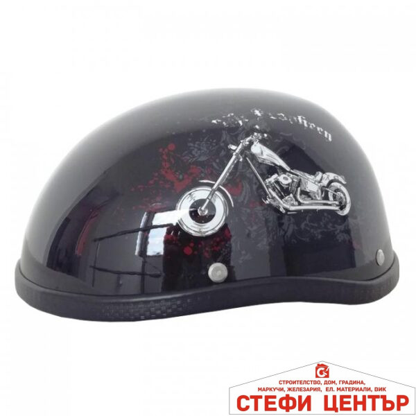 Каска за мотор - 2499 мотор - черен гланц