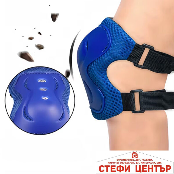 Детски наколенки РА1011 - 6бр / к-т - Червени