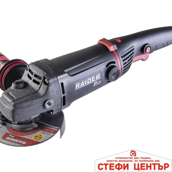 Ъглошлайф 125mm 1500W рег. обороти RAIDER PRO RDP-AG64 Black edition