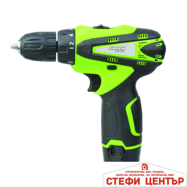 Бормашина акум. Li-ion 12V 2-ск. 1.5Ah 22Nm GREEN TOOLS GT-CDL19