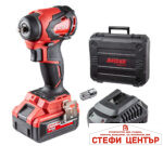 Гайковерт безч 20V 4-ск.4Ah 280Nm 3/8“ и 1/2"куфар RAIDER INDUSTRIAL RDI-IBW03