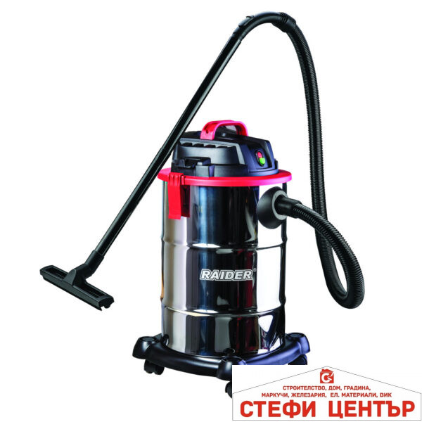Прахосмукачка за сухо и мокро 1300W 30L Inox RAIDER RD-WC07