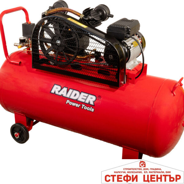 Компресор 200L 2.2kW 250L/min 2цил. ремък RAIDER RD-AC19