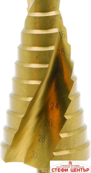 Свредло за ламарина стъп. HEX 1/4" ø6-30mm