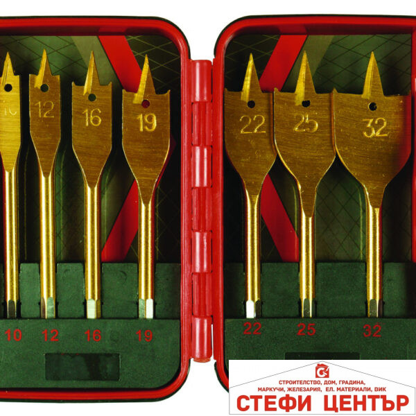 Свредла за дърво плоски 1/4" HEX 7бр. к-т