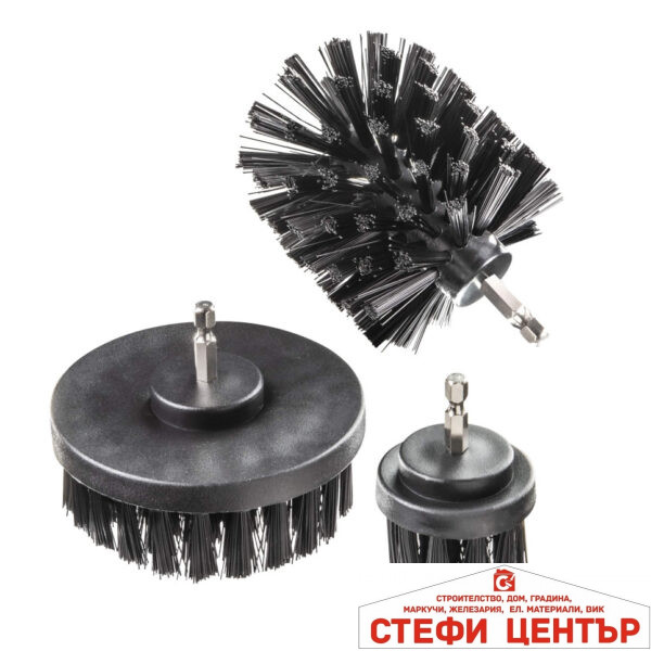Четки за бормашина и винтоверт HEX 1/4" 3бр. к-т