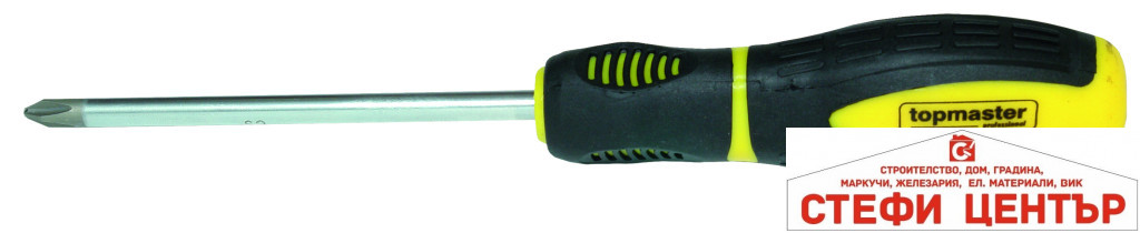 Отвертка кръстата Ph1 5х125mm S2 Topmaster Professional Отвертка кръстата Ph1 5х125mm S2 Topmaster Professional