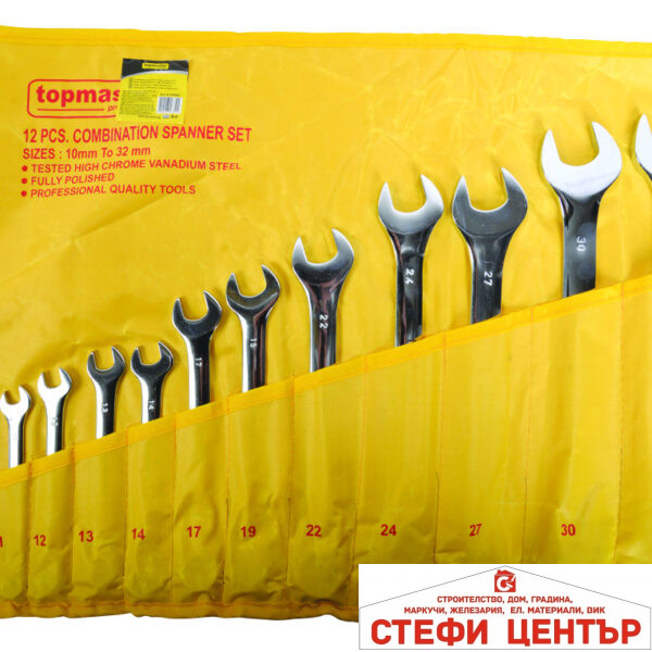 Ключ звездогаечен к-т 12бр 10-32mm CR-V Topmaster Professional