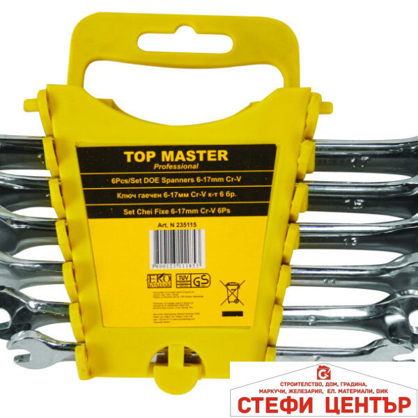 Ключ гаечен к-т 6бр 6-17mm на стойка CR-V Topmaster Professional