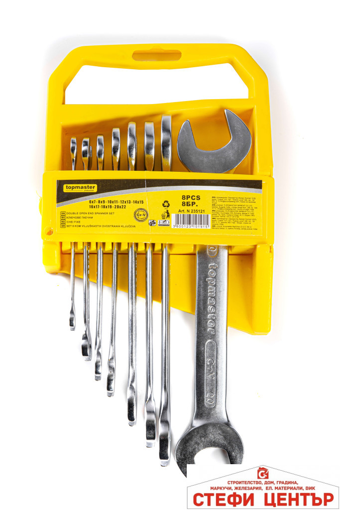 Ключ гаечен к-т 8бр 6-22mm CR-V PRESS Topmaster Professional