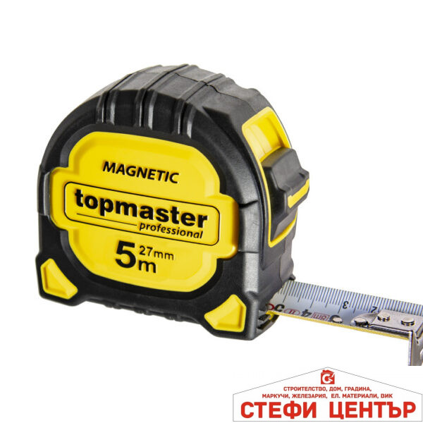 Ролетка магнитна SB трето поколение 5m x27mm Topmaster Professional