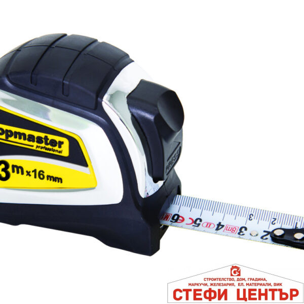 Ролетка Auto Stop NB второ поколение 3m x16mmTopmaster Professional