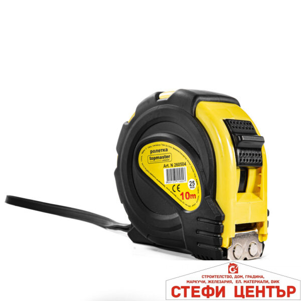 Ролетка с магнит. накр. 25mm х 10m Topmaster Professional