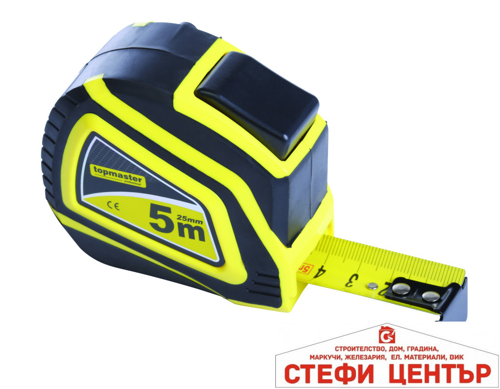Ролетка Auto Stop 5m x 25mm Topmaster Professional Ролетка Auto Stop 5m x 25mm Topmaster Professional