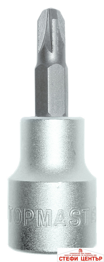 Вложка 1/4" с накр. звезда PZ1x37mm CR-V Topmaster Professional Вложка 1/4" с накр. звезда PZ1x37mm CR-V Topmaster Professional