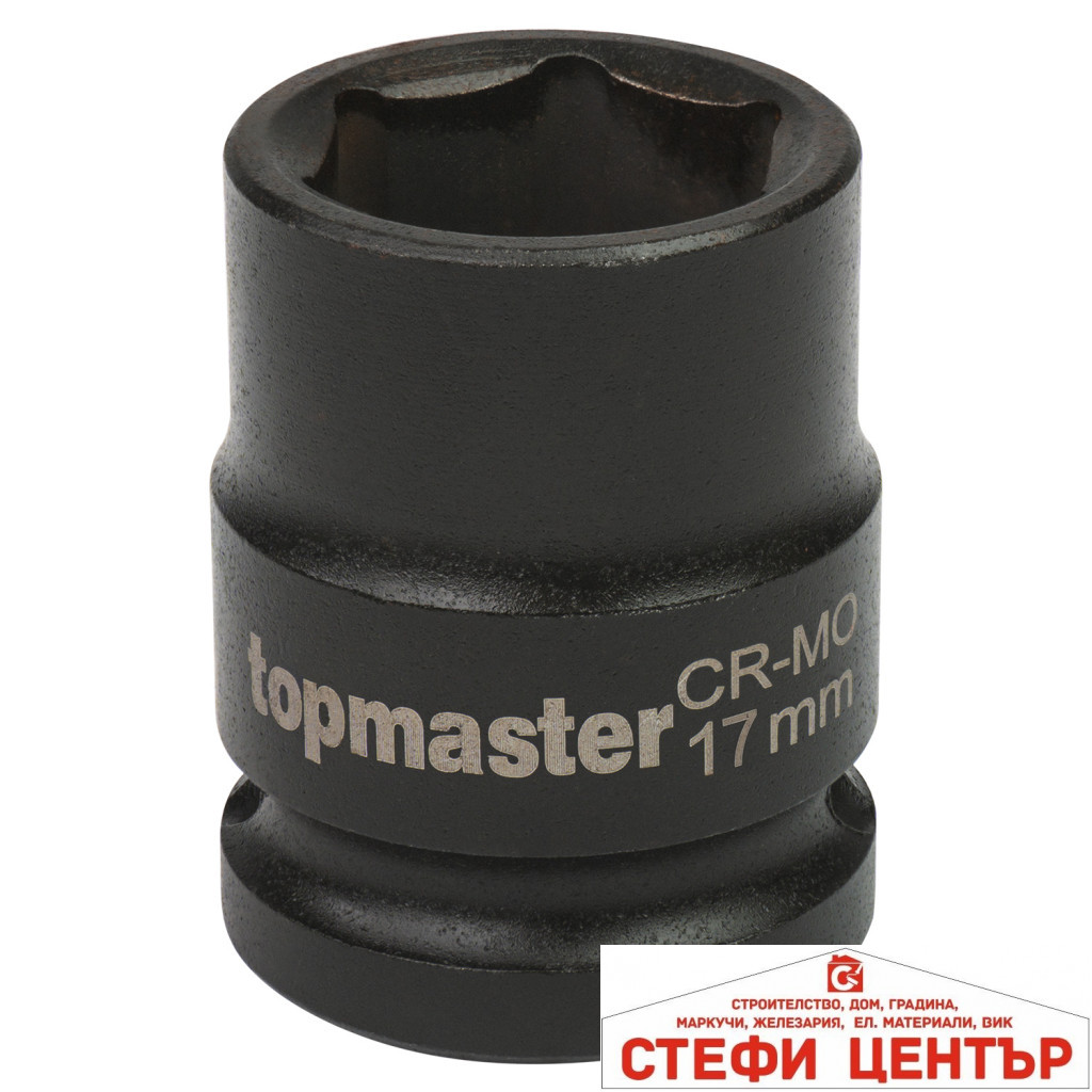 Вложка ударна 6 стенна 1/2"х17mm Topmaster Professional Вложка ударна 6 стенна 1/2"х17mm Topmaster Professional