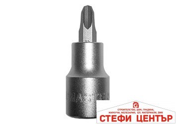 Вложка 1/2" с накр. кръстат PH1x55mm CR-V Topmaster Professional