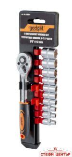 Тресчотка с вложки к-т 11 части 1/4" 4-13mm GADGET