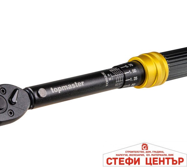 Ключ динамометричен 1/4" 5-25Nm Topmaster Professional