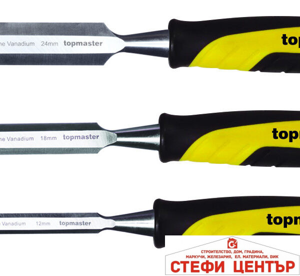 Длето за дърво комплект (12mm 18mm 24mm)65Mn Topmaster Professional