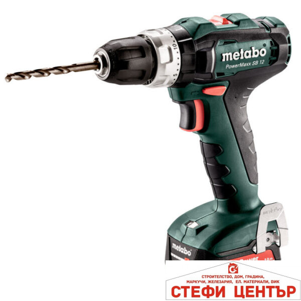 Бормашина акум. ударна 12V 40Nm METABO POWERMAXX SB 12 2x2Ah