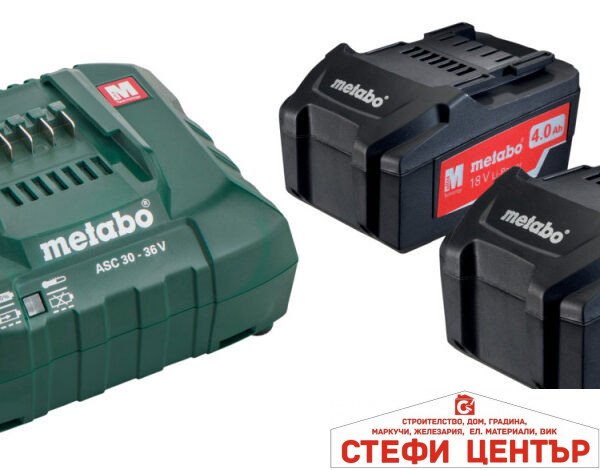 Базов комплект акумулатори 18V ASC 30-36 + 2x4.0Ah LiPower