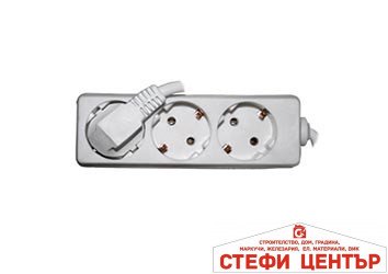 Разклонител 3 гнезда с кабел 3.0m х1.5mm2 MK
