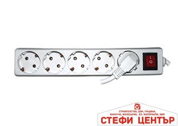 Разклонител 5 гнезда с кабел 3.0m х1.5mm2 с ключMK