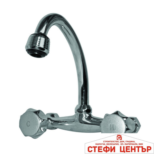 Смесител стенен двуръкохватков ТС TopChrome