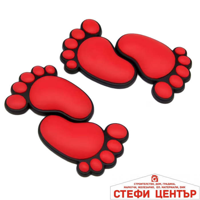 Декорация за врата PG292 4бр./к-т червена - Image 3