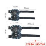Детски наколенки РА1011 - 6бр / к-т - Черни - Image 3