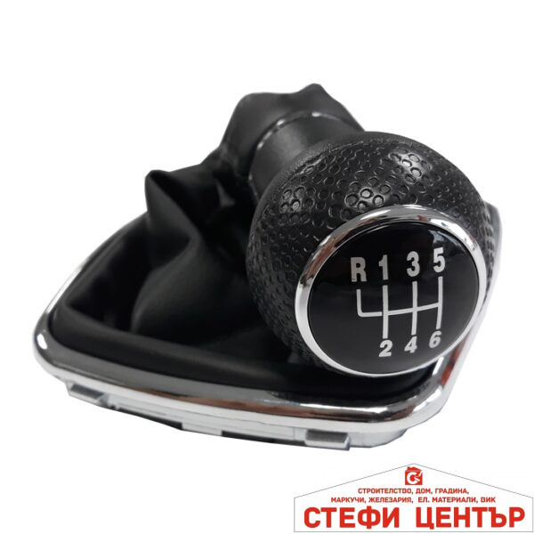 Топка за скоростен лост с маншон съвместима с VW Golf / Bora с 6 скорости - черен конец